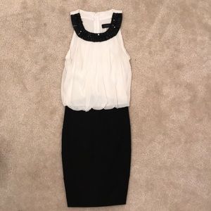 WEEKEND SALE White and Black Formal/Business Casual Work Dress